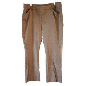 Old Navy Womens 20 Pixie Flare High Rise Khaki Chino Pants Stretch Beige Tan